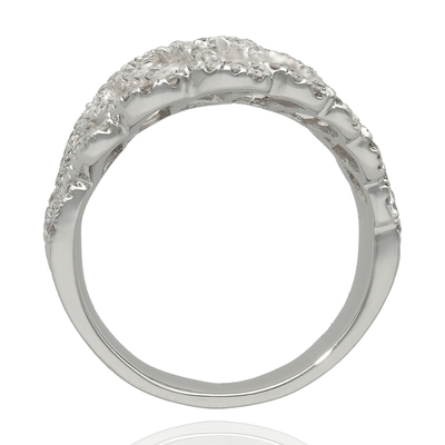 Fehér arany gyűrű 53-as méret (B7154_4I)